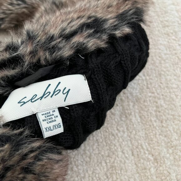 Sebby Faux Fur Cardigan Sweater Vest XXL - Picture 2 of 10